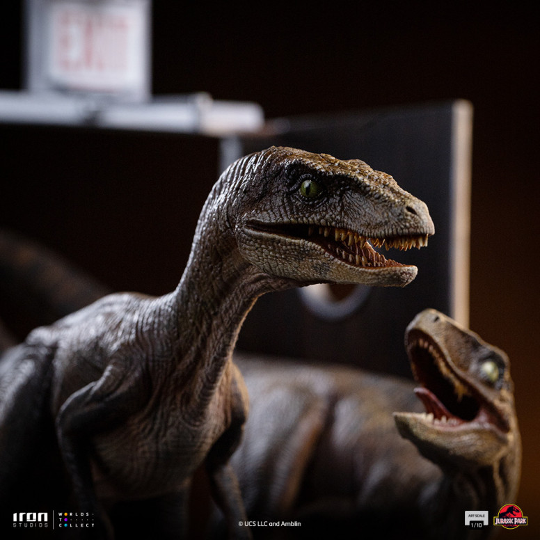 Iron Studios - Raptor alle porte della cucina - Jurassic Park 1/10 Bds Art Scale