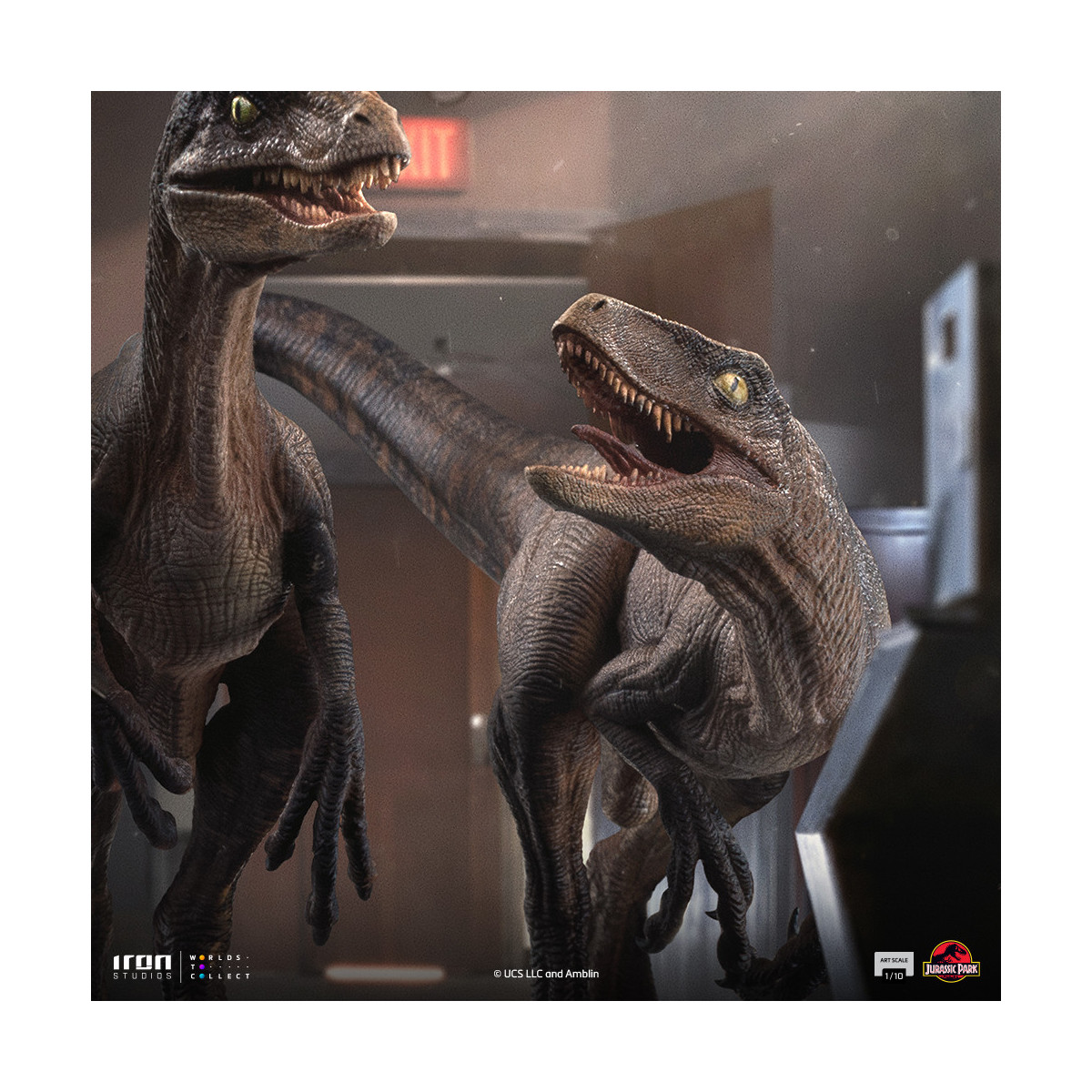 Iron Studios - Raptor alle porte della cucina - Jurassic Park 1/10 Bds Art Scale