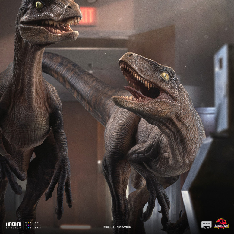 Iron Studios - Raptor alle porte della cucina - Jurassic Park 1/10 Bds Art Scale