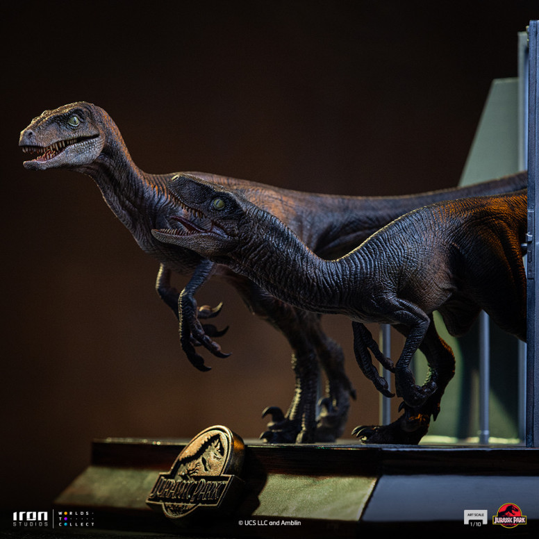 Iron Studios - Raptor alle porte della cucina - Jurassic Park 1/10 Bds Art Scale