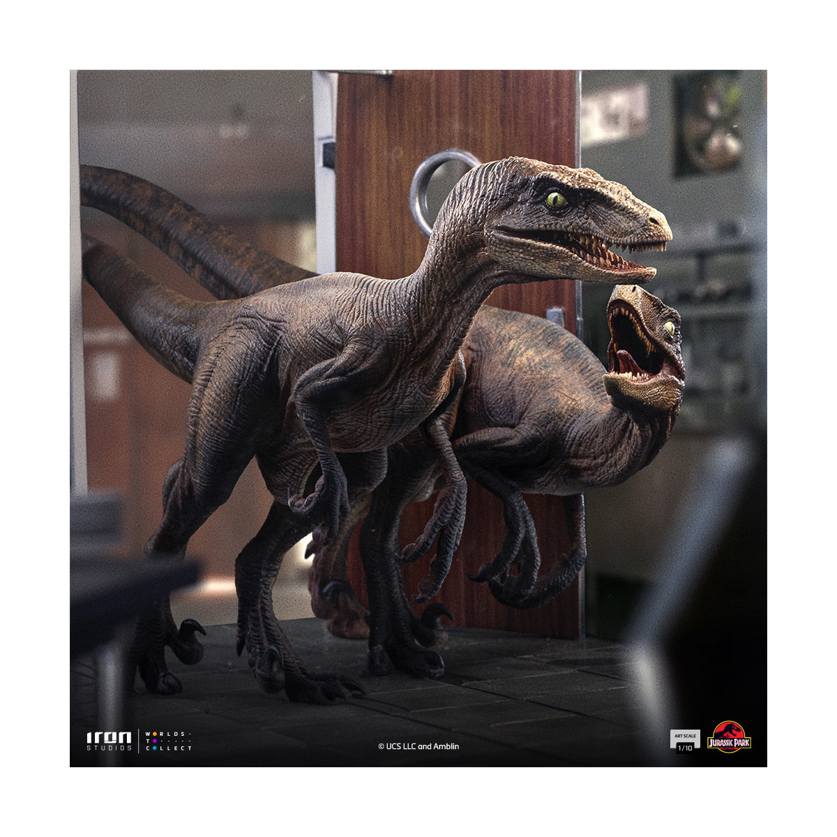 Iron Studios - Raptor alle porte della cucina - Jurassic Park 1/10 Bds Art Scale
