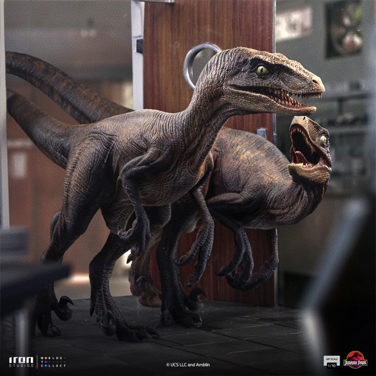 Iron Studios - Raptor alle porte della cucina - Jurassic Park 1/10 Bds Art Scale