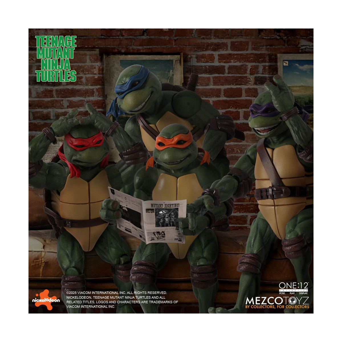 Mezco One 12 - Teenage Mutant Ninja Turtles (film del 1990) Set di 4 figure - Tartarughe Ninja