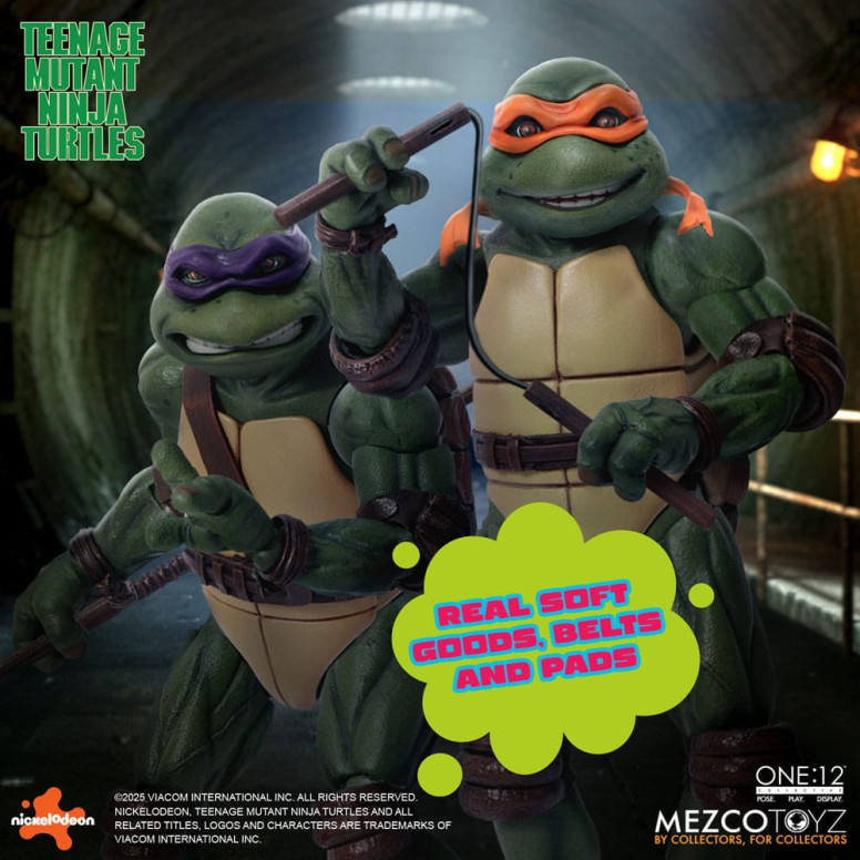 Mezco One 12 - Teenage Mutant Ninja Turtles (film del 1990) Set di 4 figure - Tartarughe Ninja