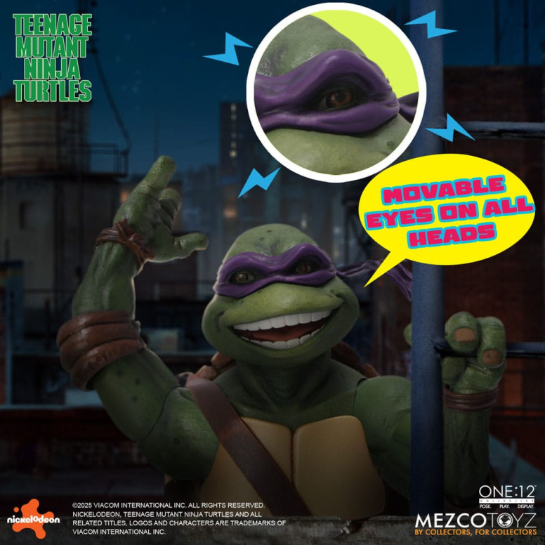 Mezco One 12 - Teenage Mutant Ninja Turtles (film del 1990) Set di 4 figure - Tartarughe Ninja