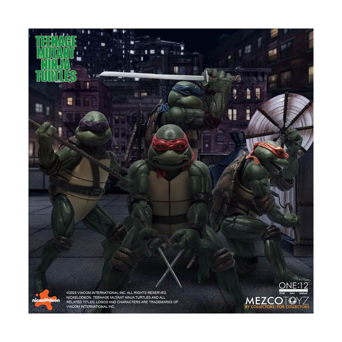 Mezco One 12 - Teenage Mutant Ninja Turtles (film del 1990) Set di 4 figure - Tartarughe Ninja