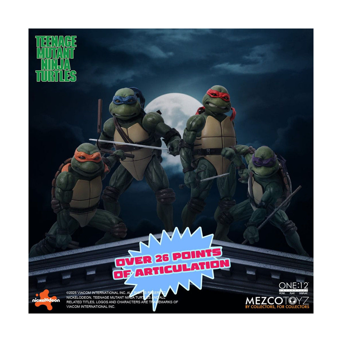 Mezco One 12 - Teenage Mutant Ninja Turtles (film del 1990) Set di 4 figure - Tartarughe Ninja