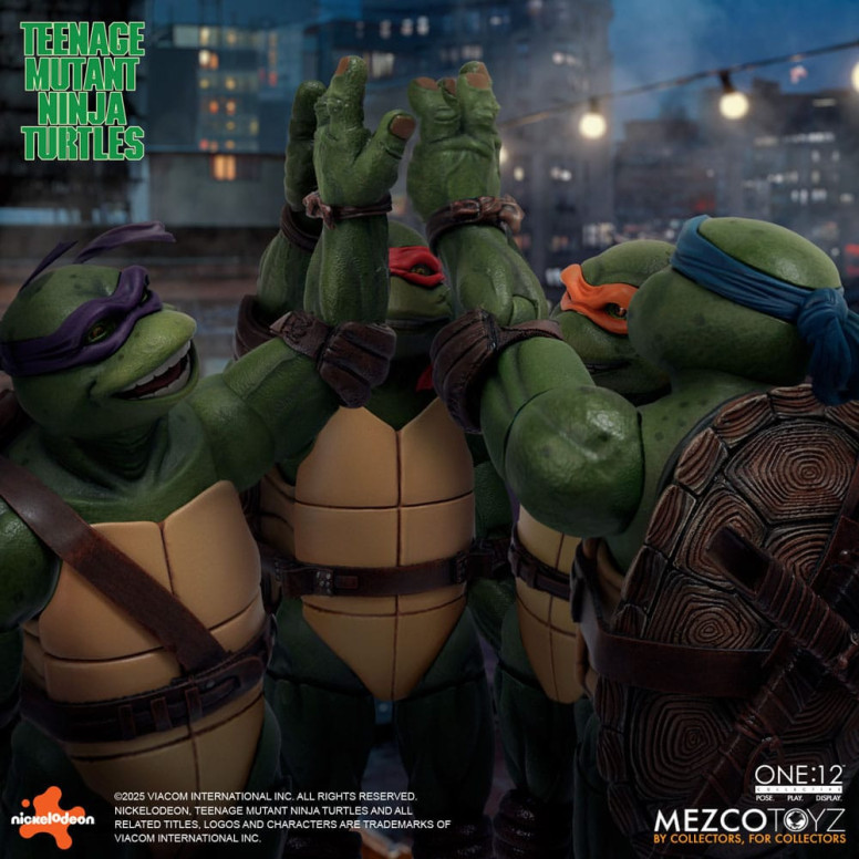 Mezco One 12 - Teenage Mutant Ninja Turtles (film del 1990) Set di 4 figure - Tartarughe Ninja