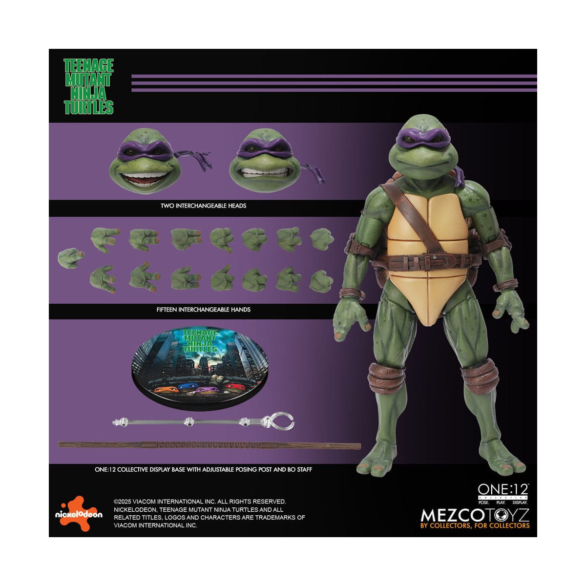 Mezco One 12 - Teenage Mutant Ninja Turtles (film del 1990) Set di 4 figure - Tartarughe Ninja