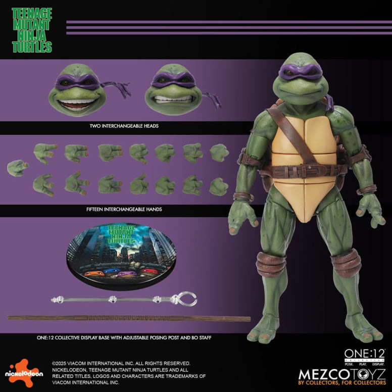 Mezco One 12 - Teenage Mutant Ninja Turtles (film del 1990) Set di 4 figure - Tartarughe Ninja
