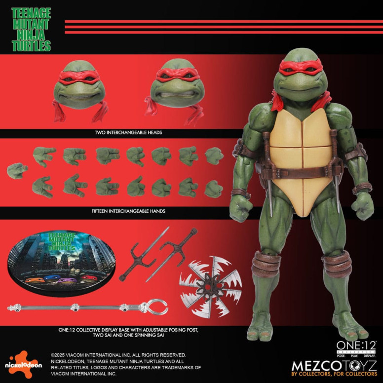 Mezco One 12 - Teenage Mutant Ninja Turtles (film del 1990) Set di 4 figure - Tartarughe Ninja
