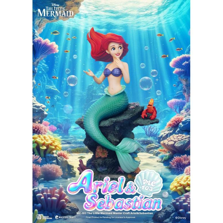 Beast Kingdom Disney - Master Craft Ariel e Sébastien - La Sirenetta