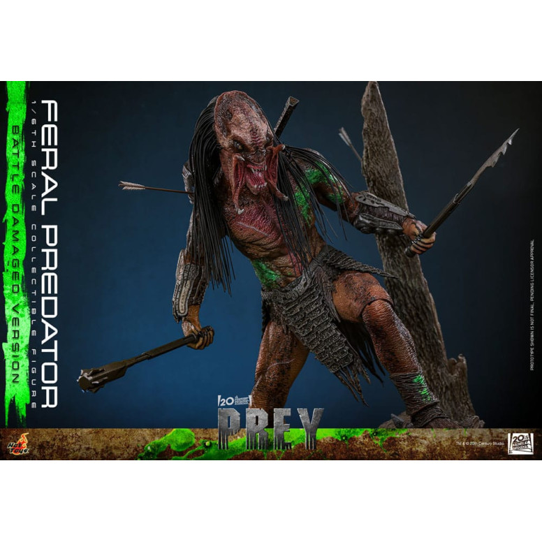 Hot Toys - Feral Predator (Versione danneggiata dalla battaglia) MMS 1/6 - Prey