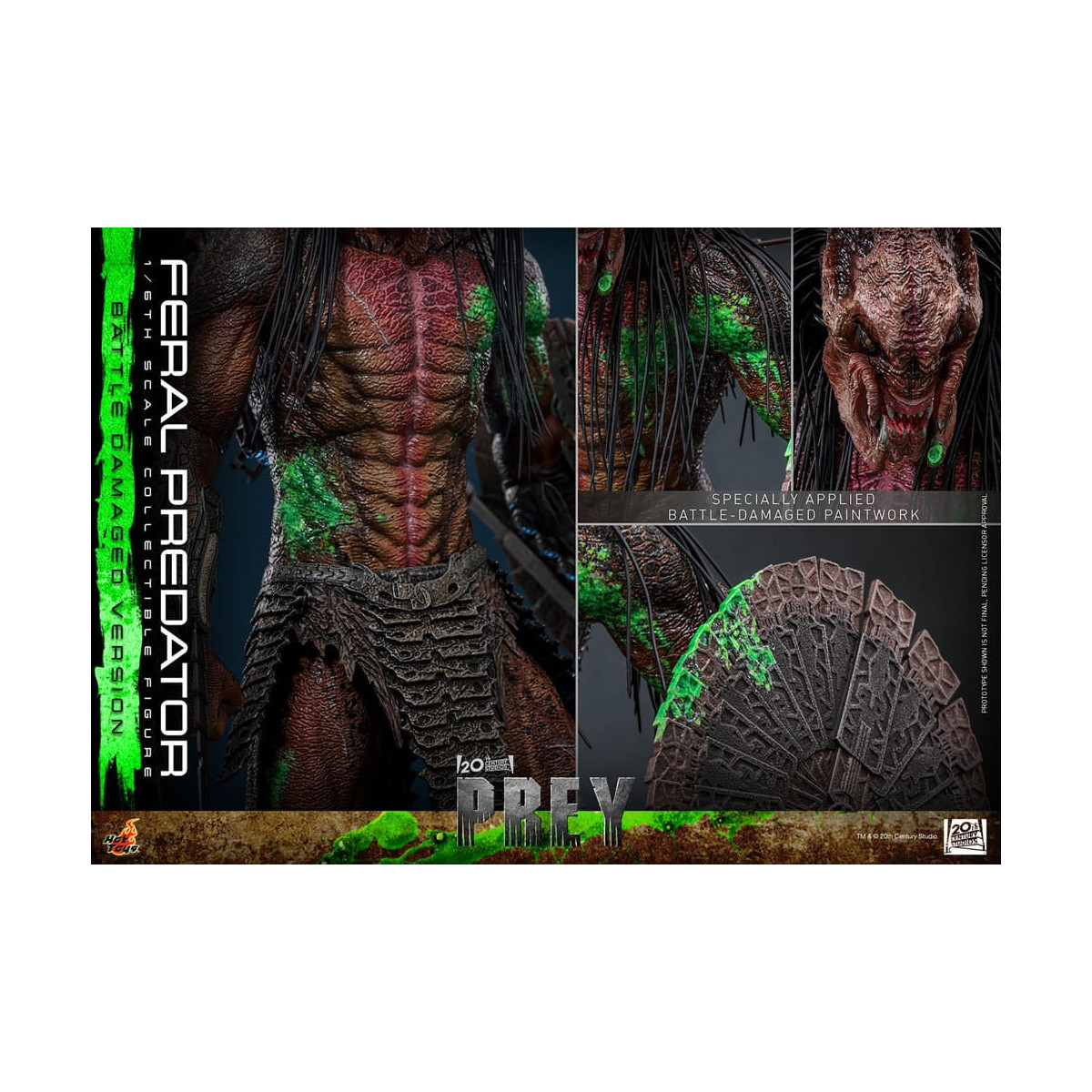 Hot Toys - Feral Predator (Versione danneggiata dalla battaglia) MMS 1/6 - Prey