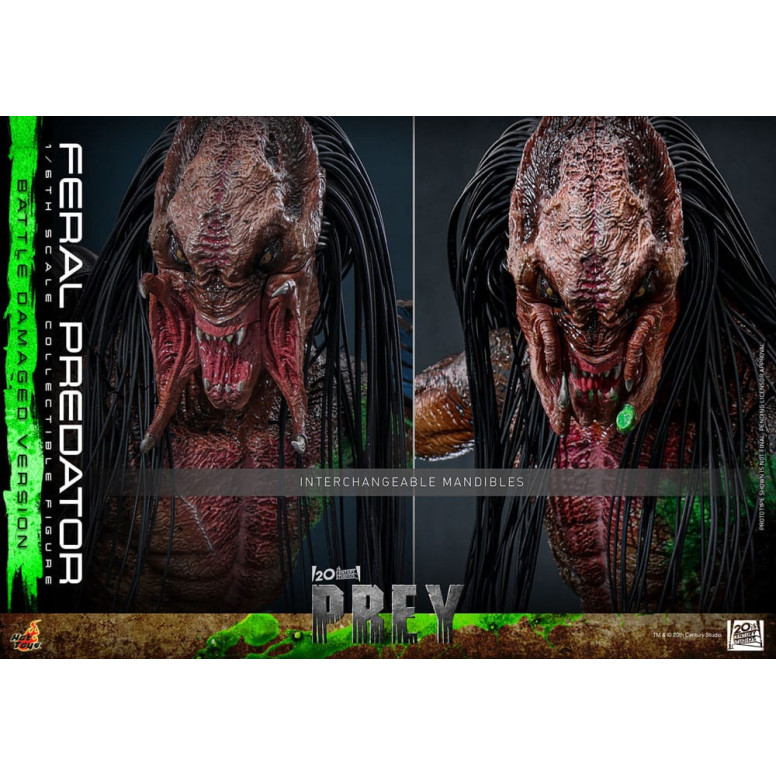 Hot Toys - Feral Predator (Versione danneggiata dalla battaglia) MMS 1/6 - Prey