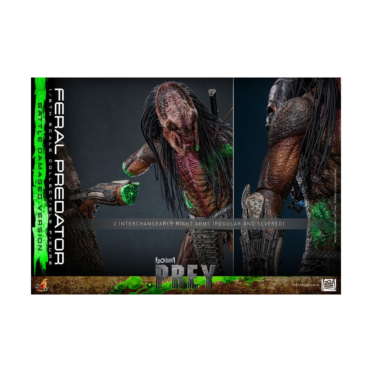 Hot Toys - Feral Predator (Versione danneggiata dalla battaglia) MMS 1/6 - Prey