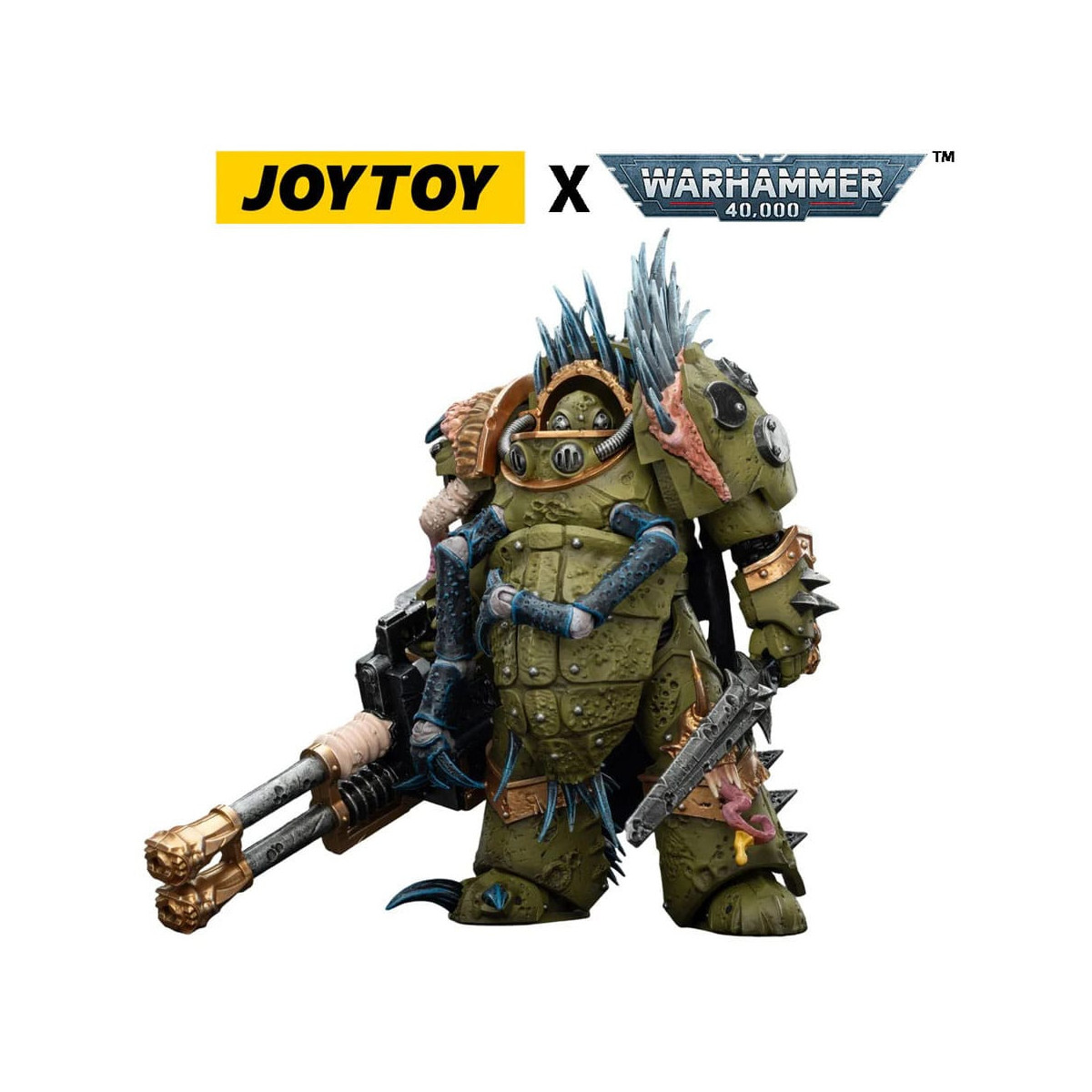 Joytoy - Guardia della Morte - Blightlord Terminator 1 con Reaper Autocannon e Bubotic Blades 1/18 - Warhammer 40k