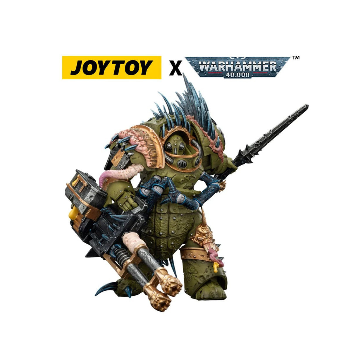 Joytoy - Guardia della Morte - Blightlord Terminator 1 con Reaper Autocannon e Bubotic Blades 1/18 - Warhammer 40k