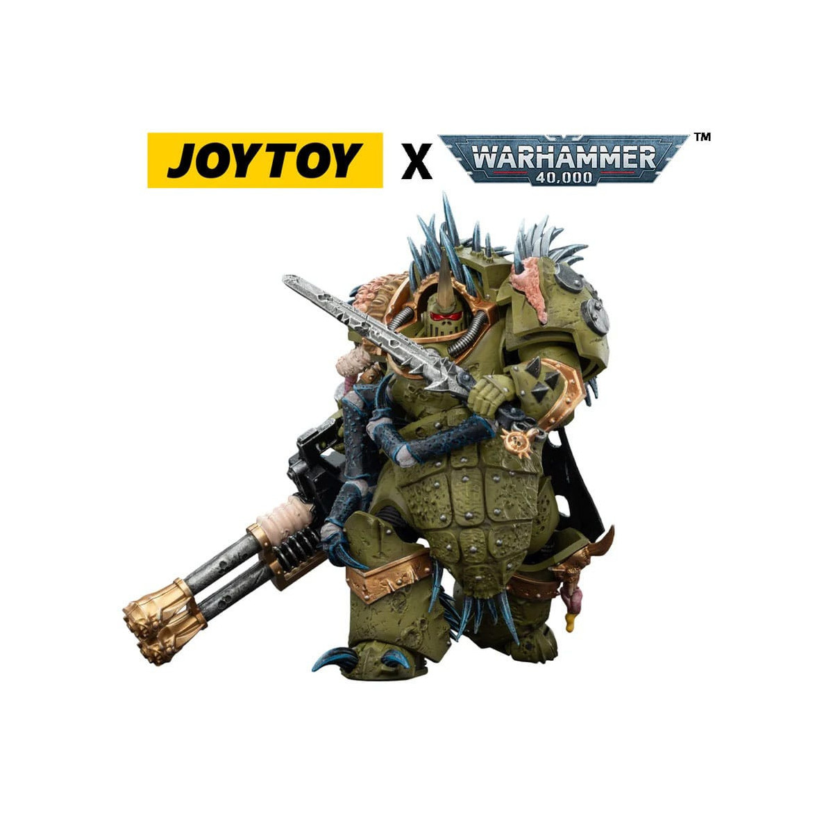 Joytoy - Guardia della Morte - Blightlord Terminator 1 con Reaper Autocannon e Bubotic Blades 1/18 - Warhammer 40k