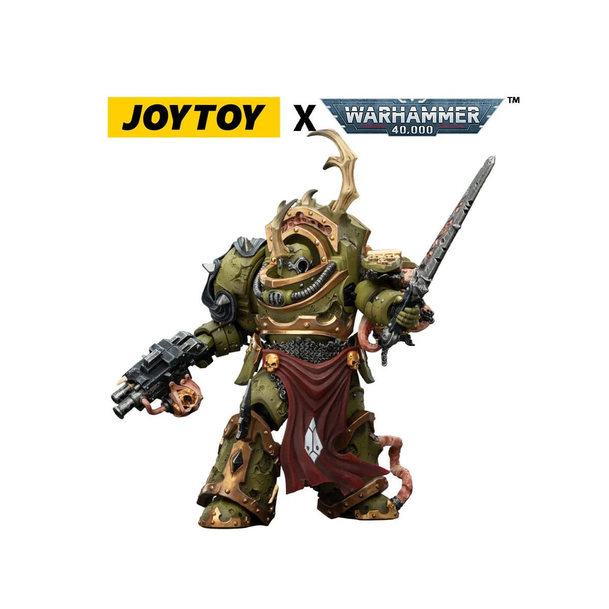 Joytoy - Death Guard - Blightlord Terminator 3 con Combi-bolter e Bubotic Blade 1/18 - Warhammer 40k