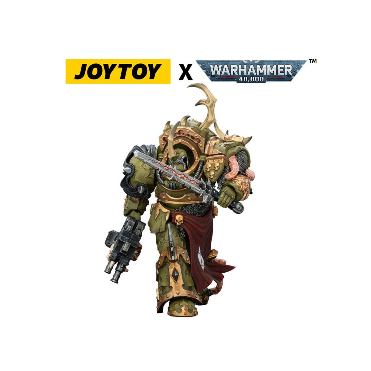 Joytoy - Death Guard - Blightlord Terminator 3 con Combi-bolter e Bubotic Blade 1/18 - Warhammer 40k