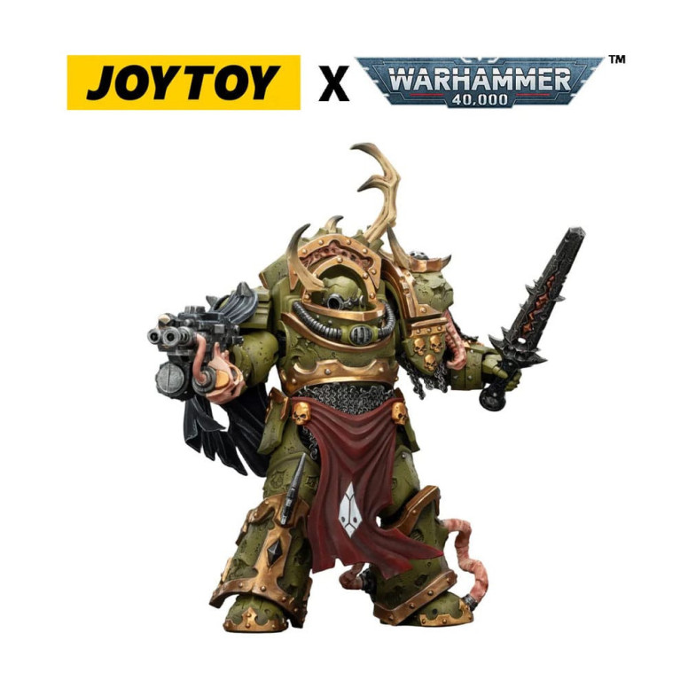 Joytoy - Death Guard - Blightlord Terminator 3 con Combi-bolter e Bubotic Blade 1/18 - Warhammer 40k