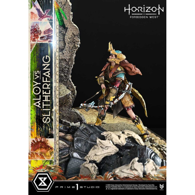 Prime 1 Studio - Aloy contro lo Slitherfang Versione Bonus - Horizon Forbidden West Ultimate Diorama Serie Masterline