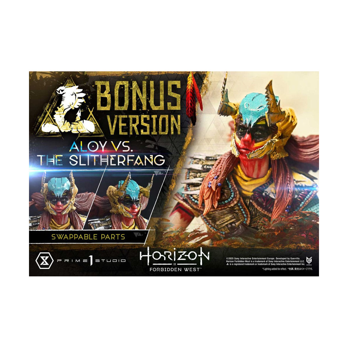 Prime 1 Studio - Aloy contro lo Slitherfang Versione Bonus - Horizon Forbidden West Ultimate Diorama Serie Masterline