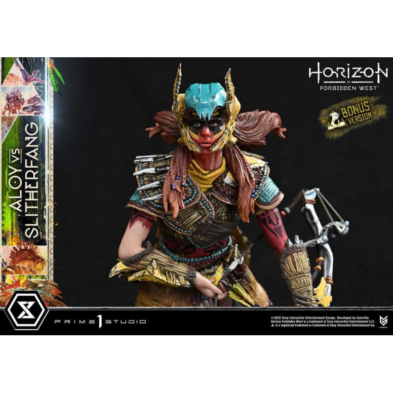 Prime 1 Studio - Aloy contro lo Slitherfang Versione Bonus - Horizon Forbidden West Ultimate Diorama Serie Masterline