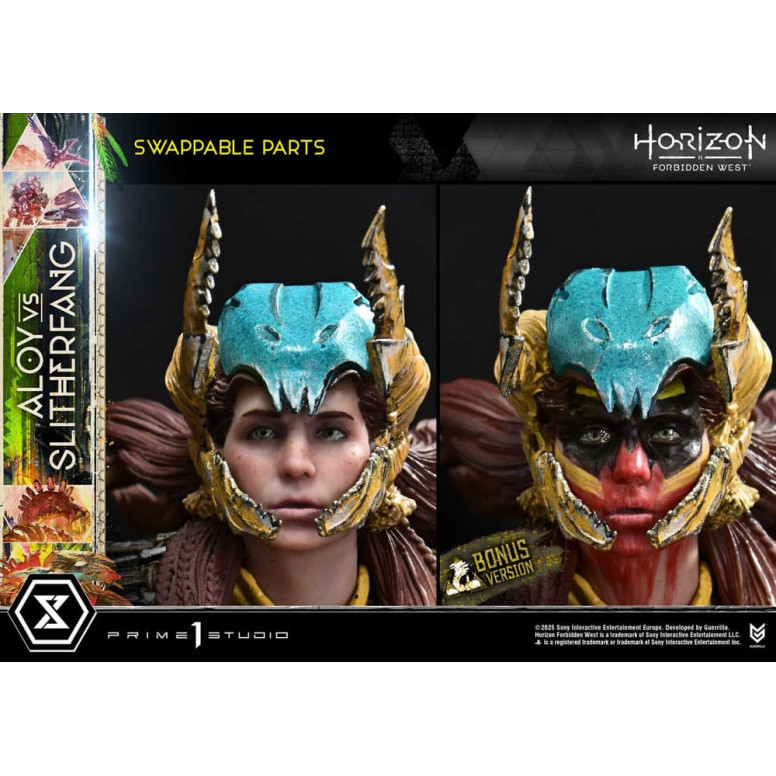 Prime 1 Studio - Aloy contro lo Slitherfang Versione Bonus - Horizon Forbidden West Ultimate Diorama Serie Masterline