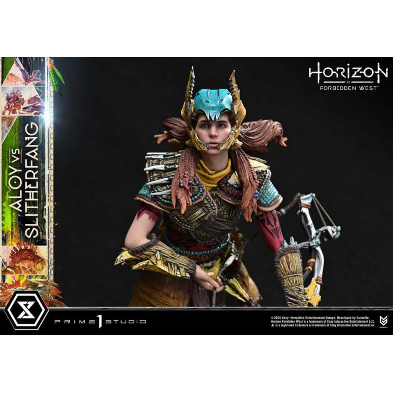 Prime 1 Studio - Aloy contro lo Slitherfang Versione Bonus - Horizon Forbidden West Ultimate Diorama Serie Masterline
