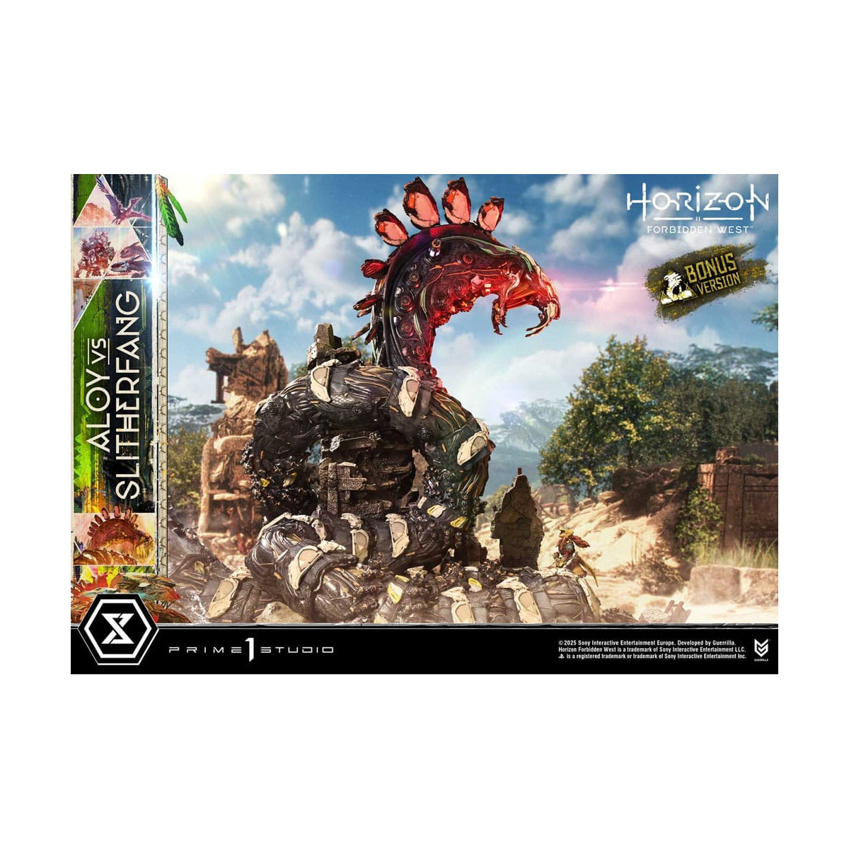 Prime 1 Studio - Aloy contro lo Slitherfang Versione Bonus - Horizon Forbidden West Ultimate Diorama Serie Masterline