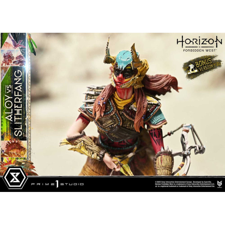 Prime 1 Studio - Aloy contro lo Slitherfang Versione Bonus - Horizon Forbidden West Ultimate Diorama Serie Masterline