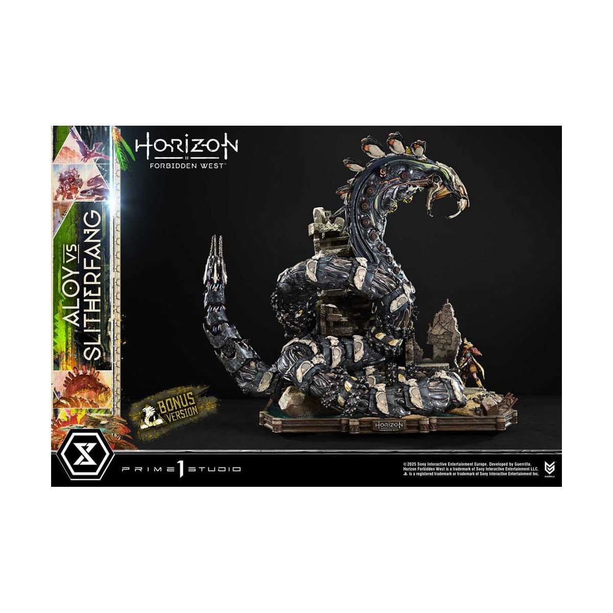 Prime 1 Studio - Aloy contro lo Slitherfang Versione Bonus - Horizon Forbidden West Ultimate Diorama Serie Masterline