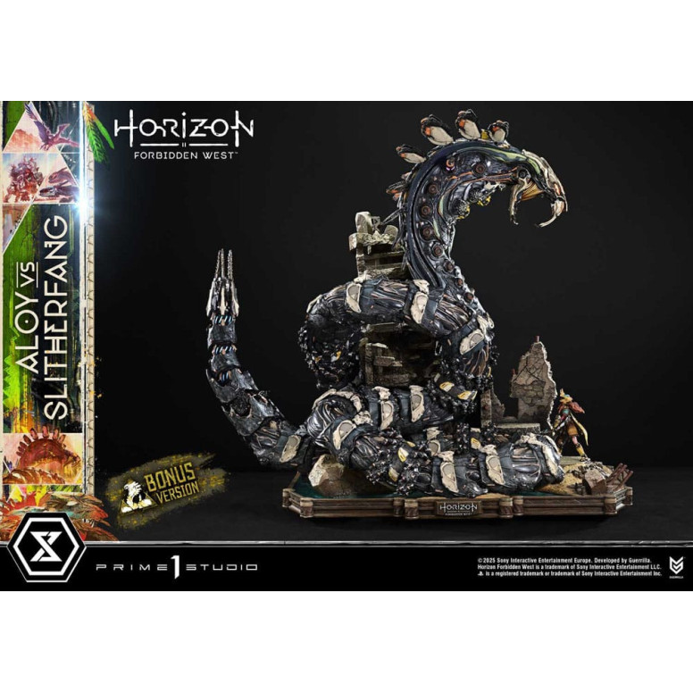 Prime 1 Studio - Aloy contro lo Slitherfang Versione Bonus - Horizon Forbidden West Ultimate Diorama Serie Masterline