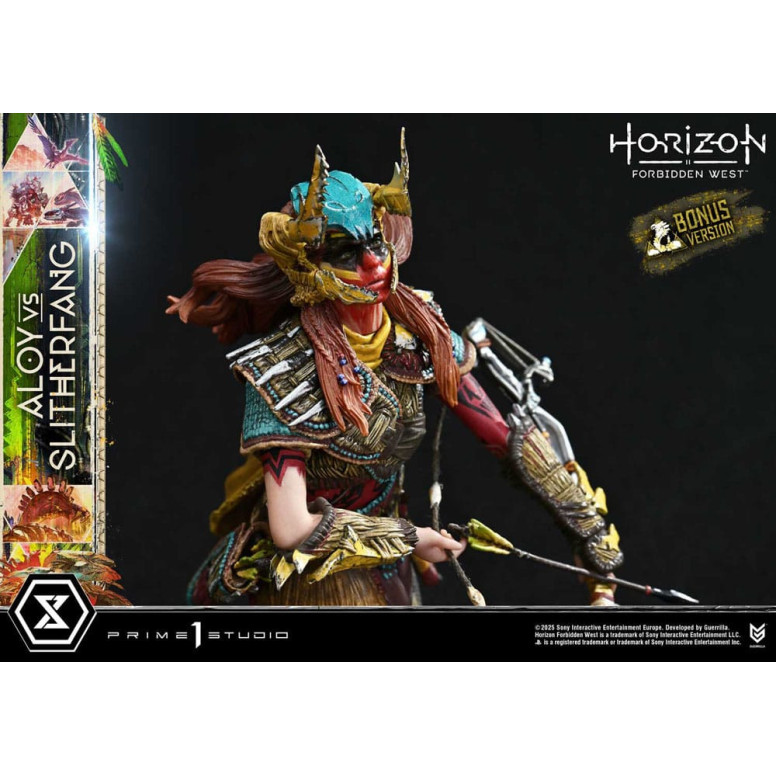 Prime 1 Studio - Aloy contro lo Slitherfang Versione Bonus - Horizon Forbidden West Ultimate Diorama Serie Masterline