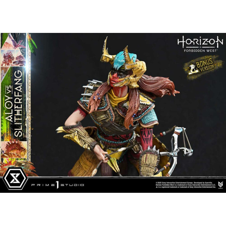 Prime 1 Studio - Aloy contro lo Slitherfang Versione Bonus - Horizon Forbidden West Ultimate Diorama Serie Masterline
