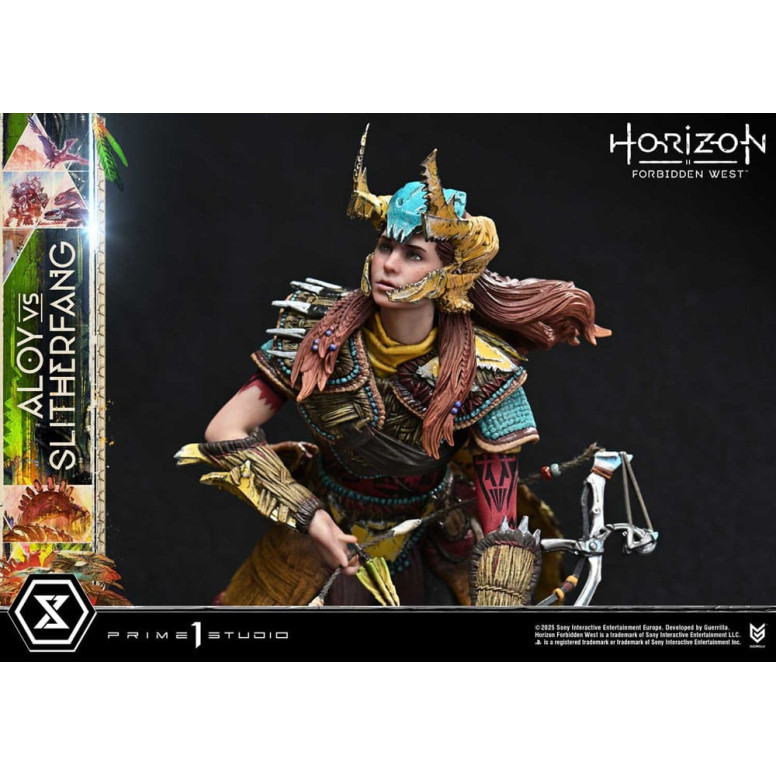 Prime 1 Studio - Aloy contro lo Slitherfang Versione Bonus - Horizon Forbidden West Ultimate Diorama Serie Masterline