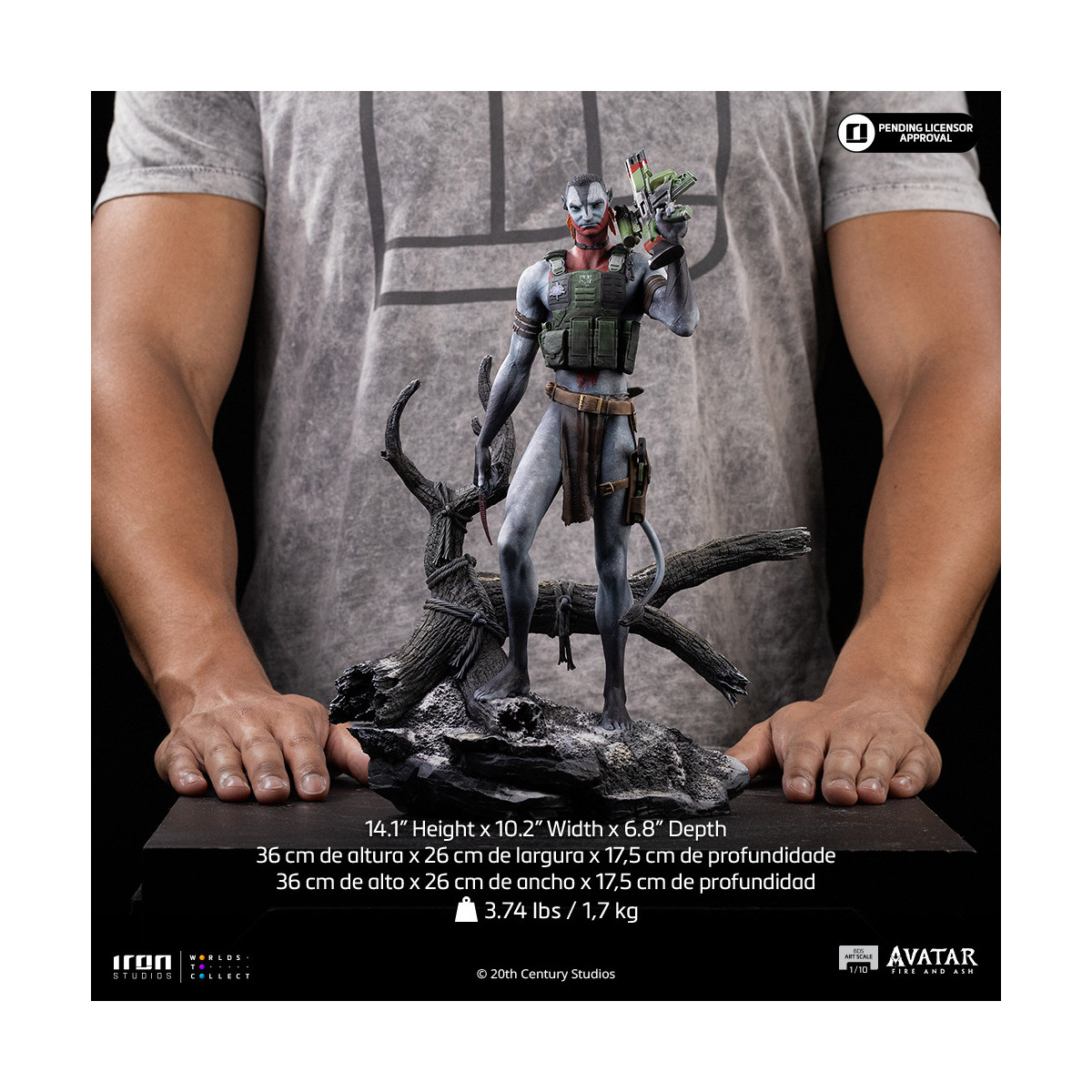 Iron Studios - Miles Quaritch Art Scale 1/10 - Avatar 3: Fuoco e cenere