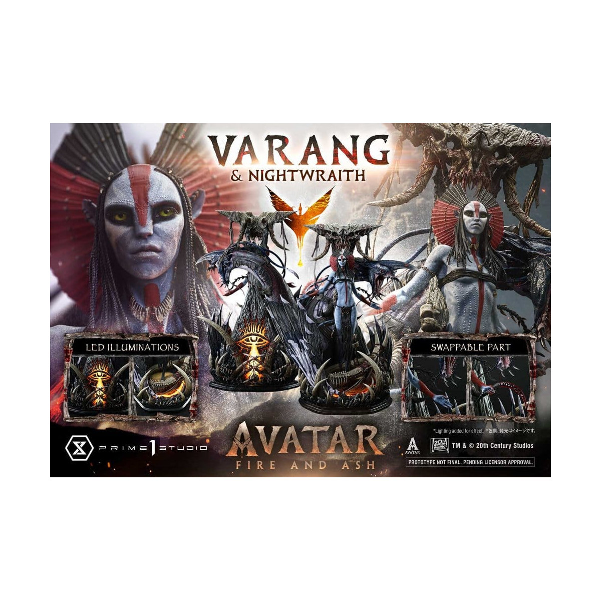 Prime 1 Studio - Avatar: Fire & Ash - Varang & Nightwraith Versione Bonus - Real Elite Masterline Series 1/4