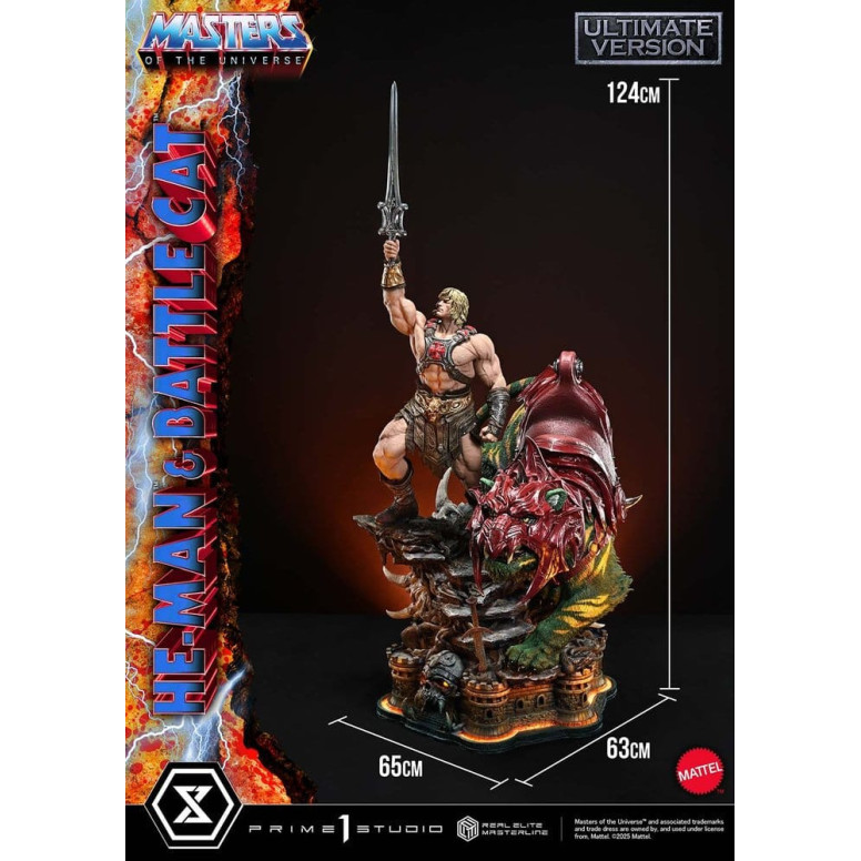 Prime 1 Studio - Masters of the Universe - He-Man & Battle Cat Ultimate Version - Real Elite Masterline Series 1/4