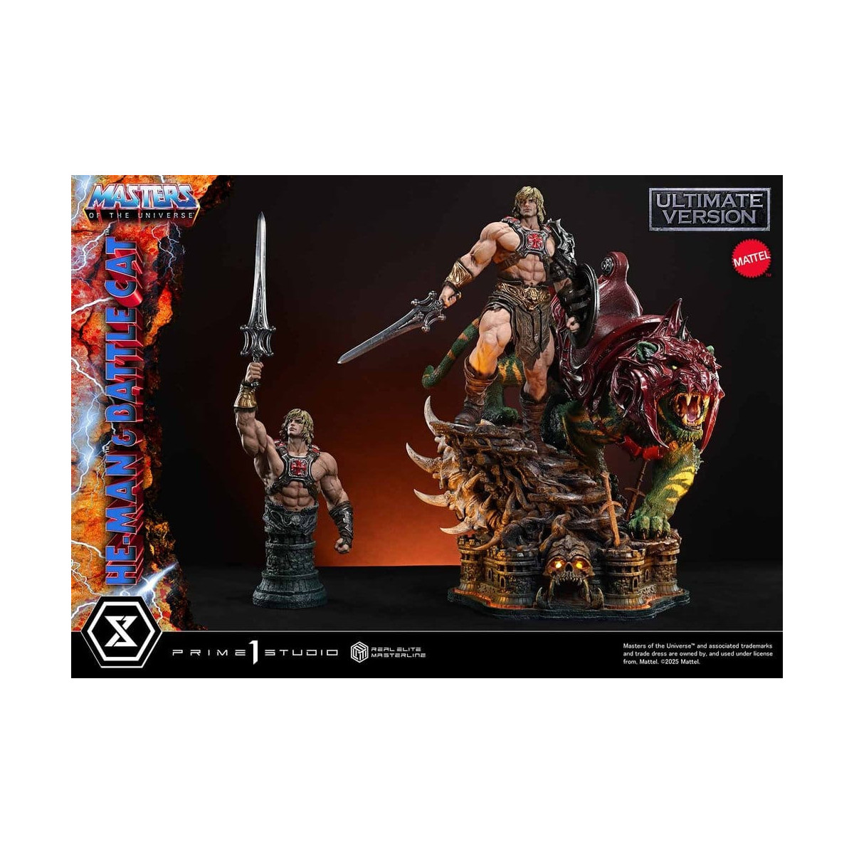 Prime 1 Studio - Masters of the Universe - He-Man & Battle Cat Ultimate Version - Real Elite Masterline Series 1/4