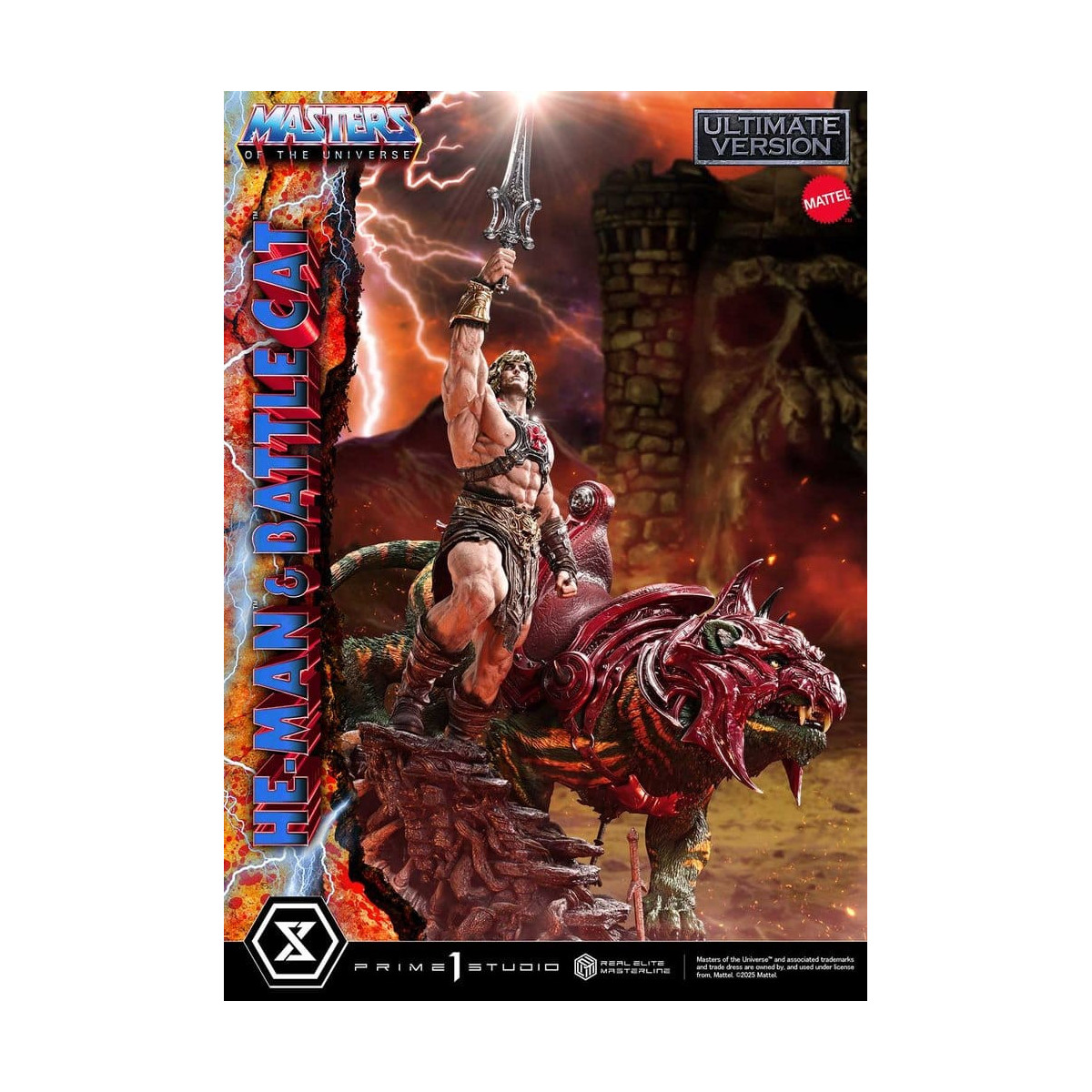 Prime 1 Studio - Masters of the Universe - He-Man & Battle Cat Ultimate Version - Real Elite Masterline Series 1/4