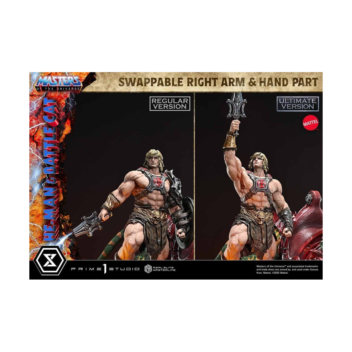 Prime 1 Studio - Masters of the Universe - He-Man & Battle Cat Ultimate Bonus Version - Real Elite Masterline Series 1/4