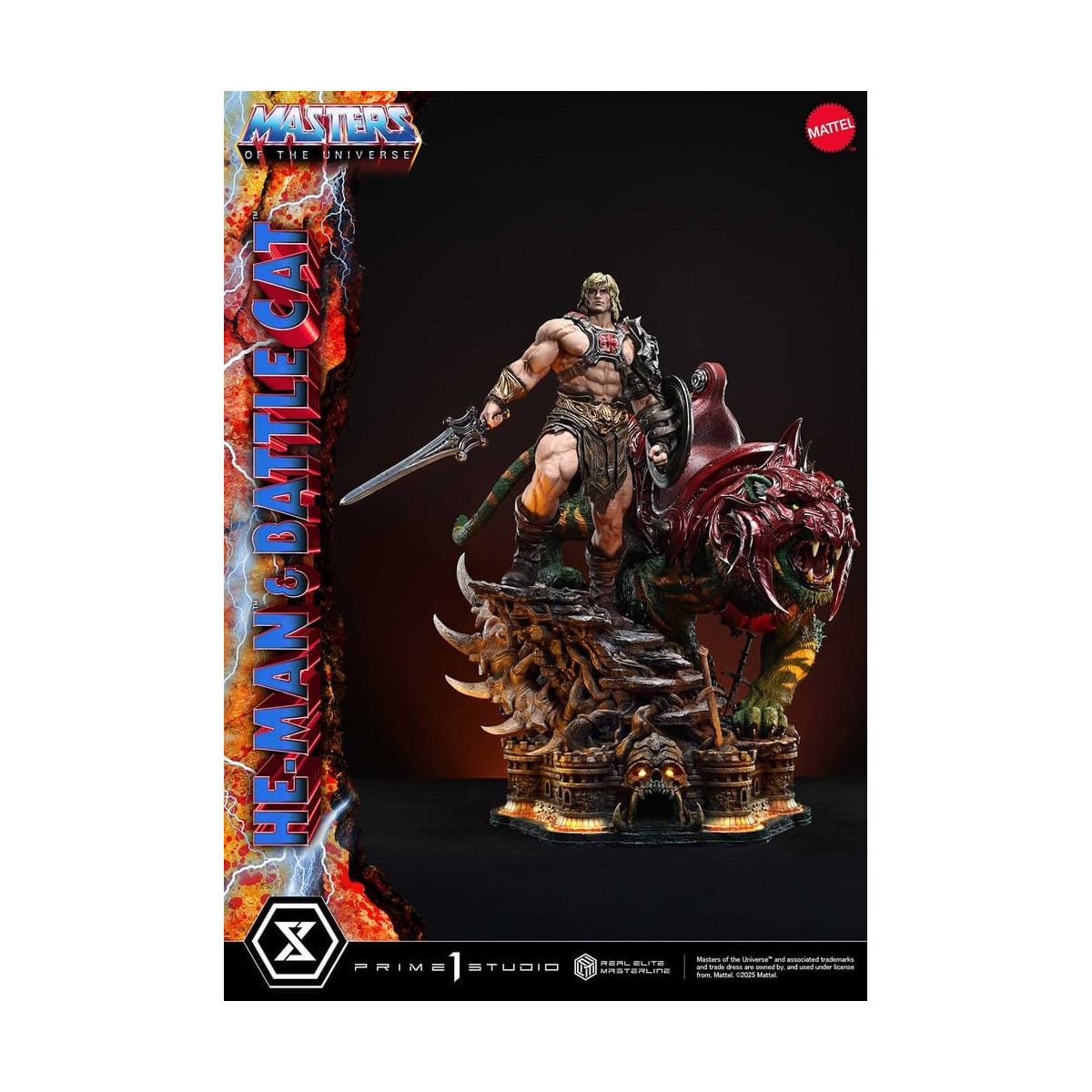 Prime 1 Studio - Masters of the Universe - He-Man & Battle Cat Ultimate Bonus Version - Real Elite Masterline Series 1/4