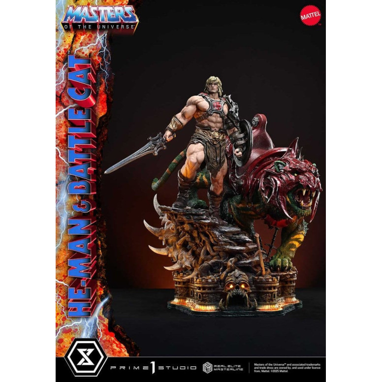 Prime 1 Studio - Masters of the Universe - He-Man & Battle Cat Ultimate Bonus Version - Real Elite Masterline Series 1/4