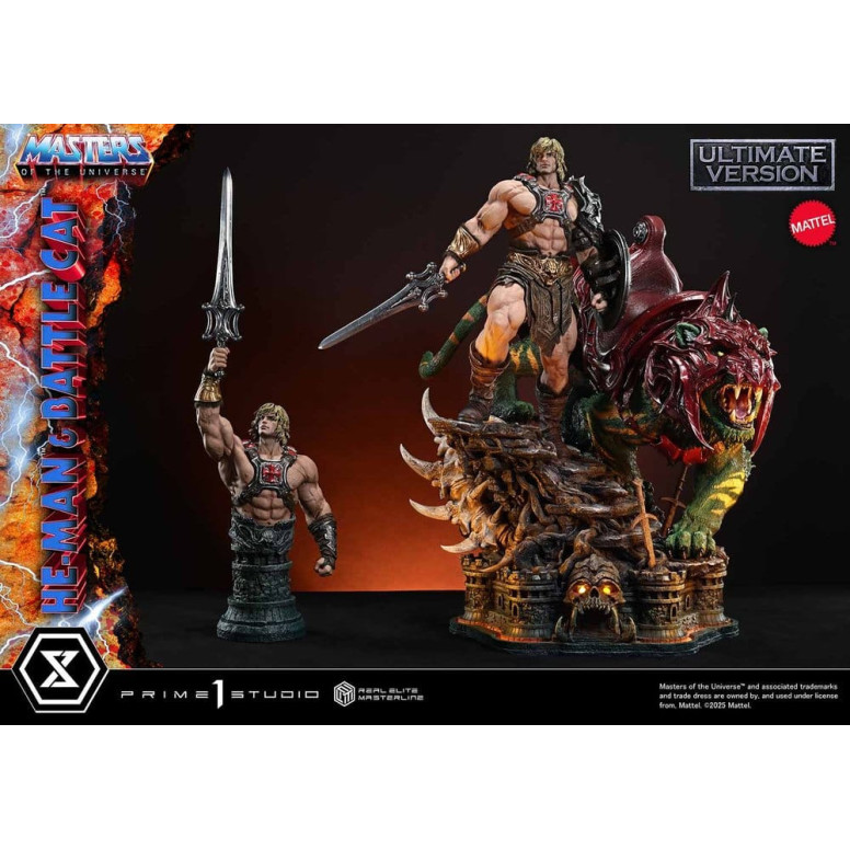Prime 1 Studio - Masters of the Universe - He-Man & Battle Cat Ultimate Bonus Version - Real Elite Masterline Series 1/4