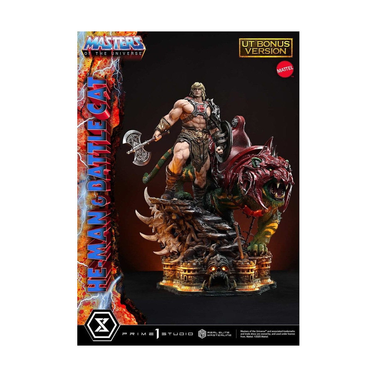 Prime 1 Studio - Masters of the Universe - He-Man & Battle Cat Ultimate Bonus Version - Real Elite Masterline Series 1/4