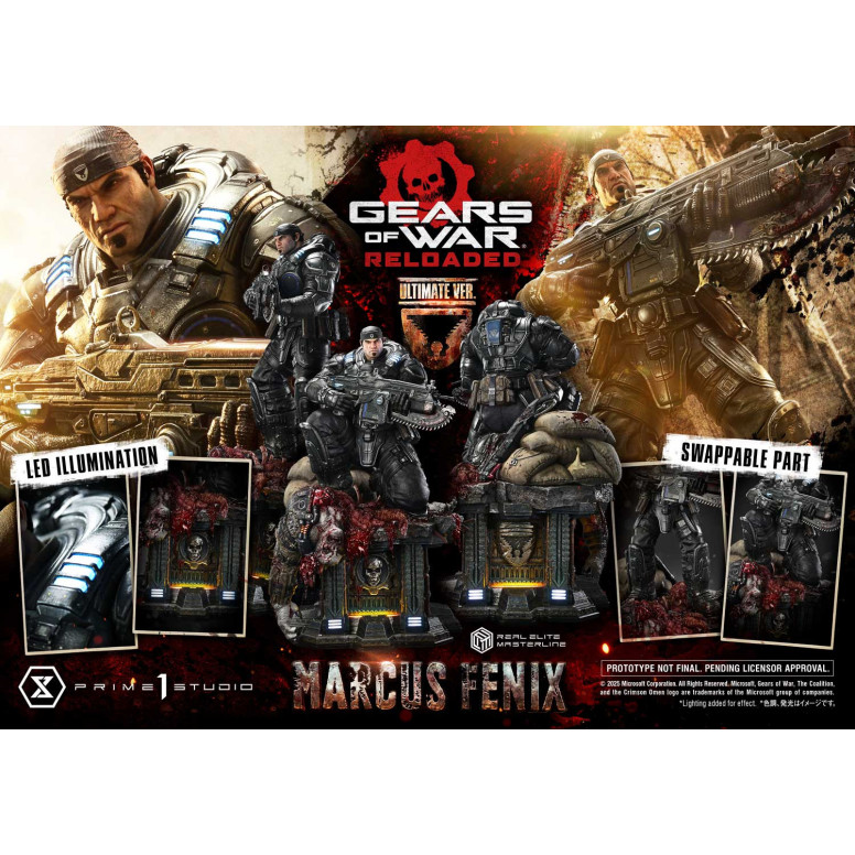 Prime 1 Studio - Gears of War Reloaded - Marcus Fenix Ultimate Bonus Version - Real Elite Masterline Series 1/3