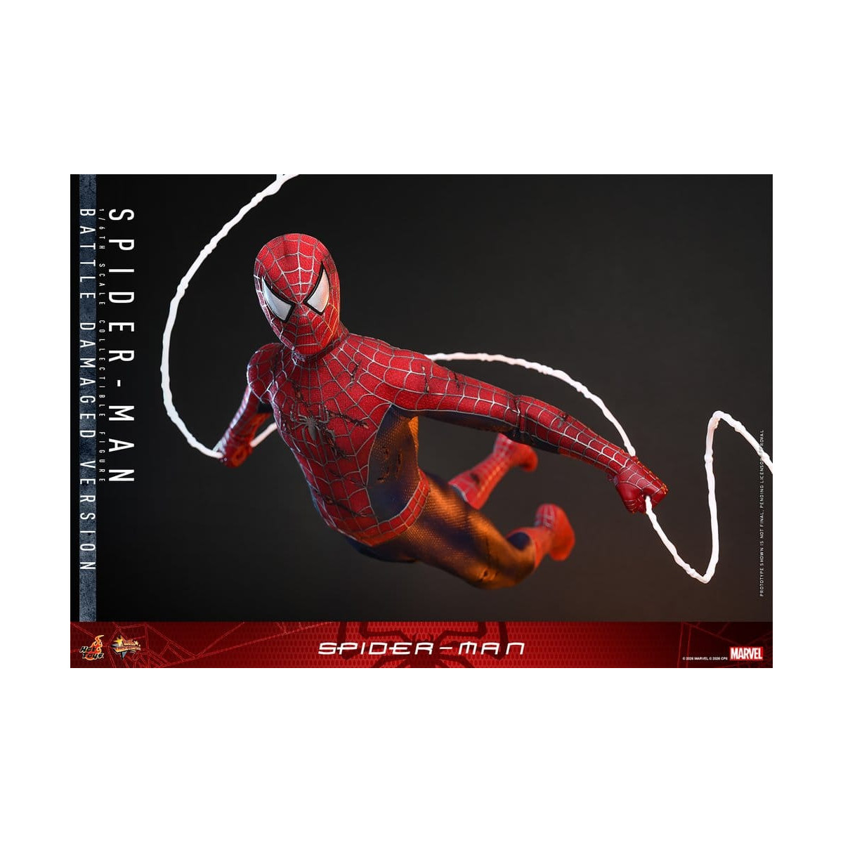 Hot Toys Marvel - Spider-Man (Versione danneggiata dalla battaglia) - Spider-Man (2002) Movie Masterpiece 1/6